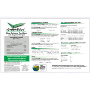 GREEN EDGE 6-2-0 CR LAWN 40 LB
