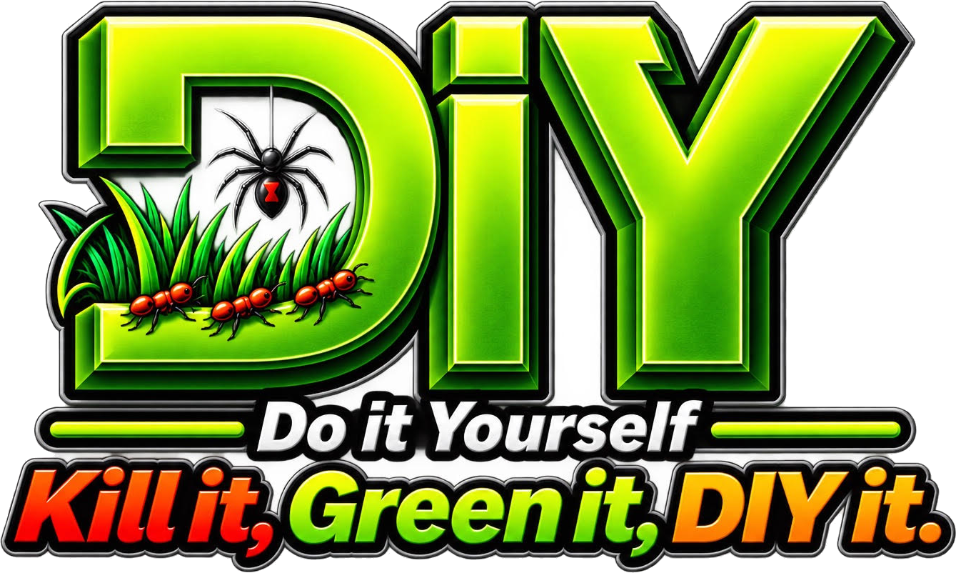 DIY Pest and Lawn logo: Kill it, Green it, DIY it.